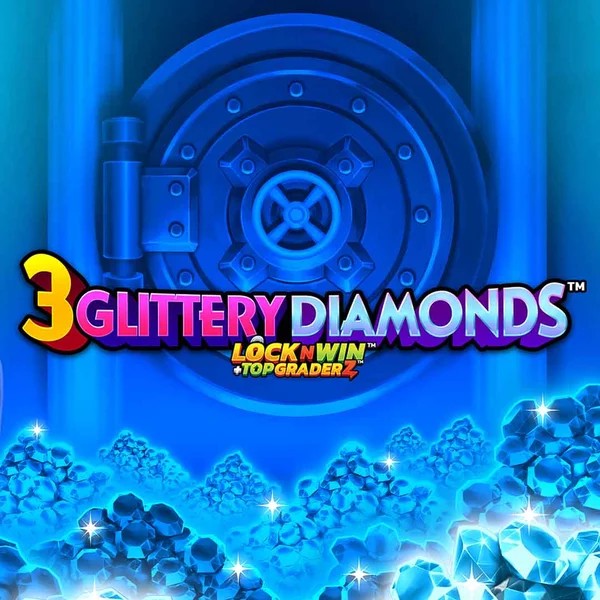 3 Glittery Diamonds online game logo by PearFiction Studios on spinits.pl